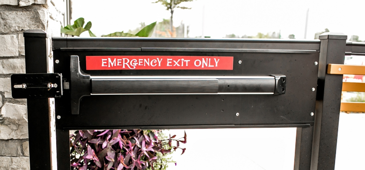 emergency push bar installation in Eastvale